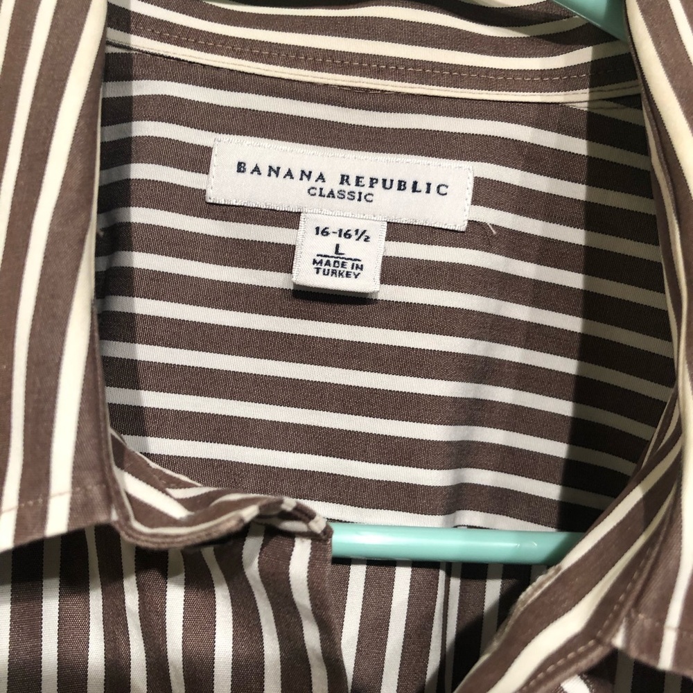 Banana Republic Mens button Up L - Picture 2 of 7